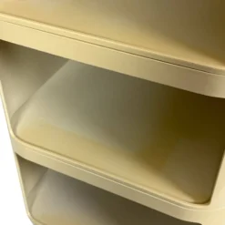 Rangement Kartell Componibili crème avec trois modules, vintage italien des années 1960.
