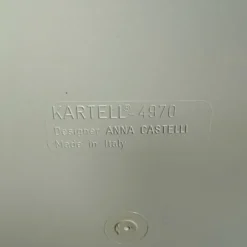 Rangement Kartell Componibili crème avec trois modules, vintage italien des années 1960.