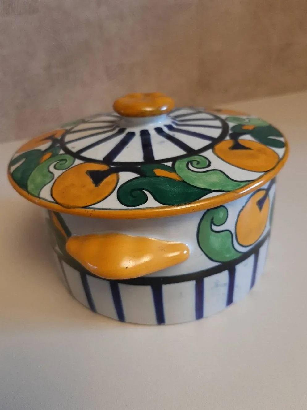 Rare bonbonnière art déco HB HENRIOT Quimper