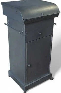 Rare cabinet de toilette de cabine Art Déco – mobilier marin ancien ~1930