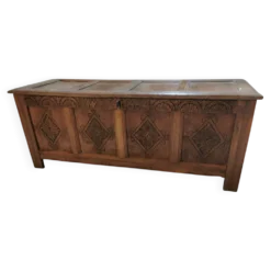 Rare Coffre Anglais Charles II / Welsh Coffer 1664 / 17eme siècle