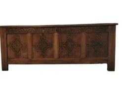 Rare Coffre Anglais Charles II / Welsh Coffer 1664 / 17eme siècle