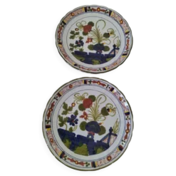 Rare duo d’assiettes italiennes en faïence – CACF Faenza