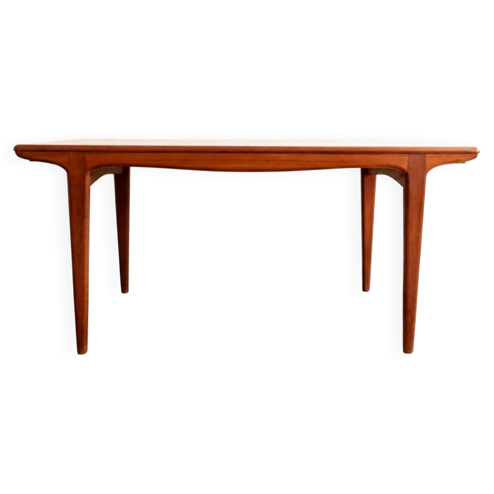 Rare - Grande table de salle à manger scandinave en teck par Johannes