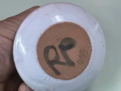 Rare Pot à pinceaux + 2 coquetiers Signé R.P. Robert Picault Vallauris Vin