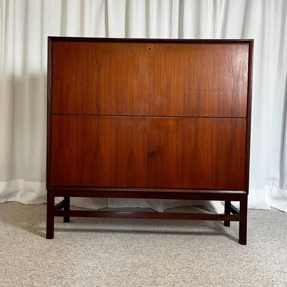 Rare secrétaire scandinave années 60, dans le style de Marian Grabinski pour IKEA