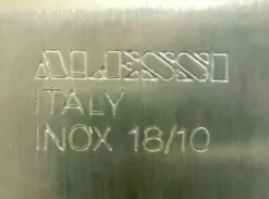 Rare serviteur pliable Alessi Italie Inox 18/10 3 plateaux vintage ave
