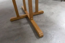 Rare set de 6 tables Baumann 1990, 80x120 et demi lune 120cm