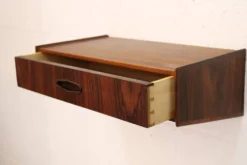 Rare table de nuit flottante en palissandre avec tiroir * Danemark 70 * bon état