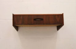Rare table de nuit flottante en palissandre avec tiroir * Danemark 70 * bon état