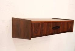 Rare table de nuit flottante en palissandre avec tiroir * Danemark 70 * bon état