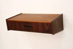 Rare table de nuit flottante en palissandre avec tiroir * Danemark 70 * bon état