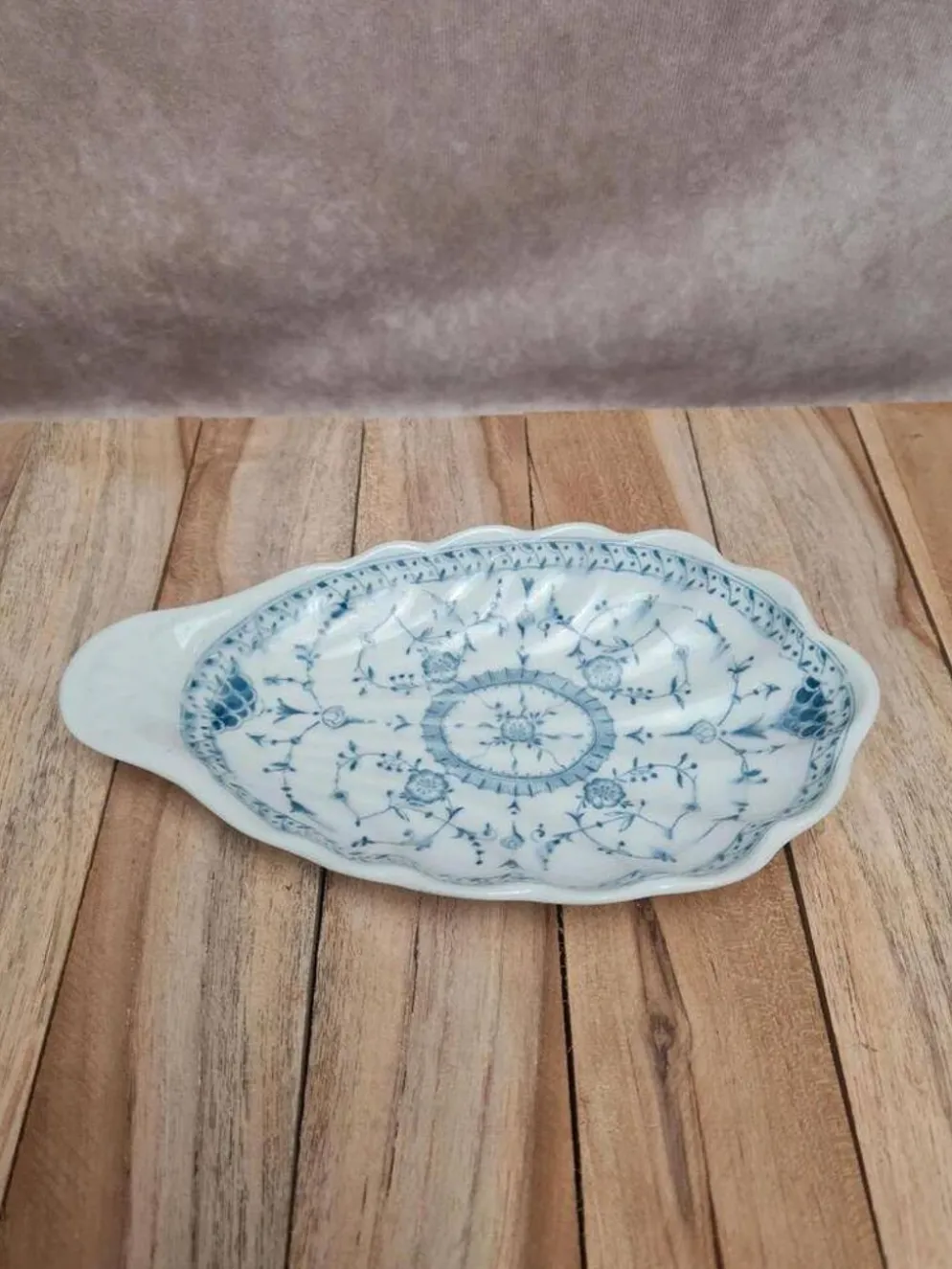 Ravier ancien anglais L. Straus & Sons – décor bleu Imperial