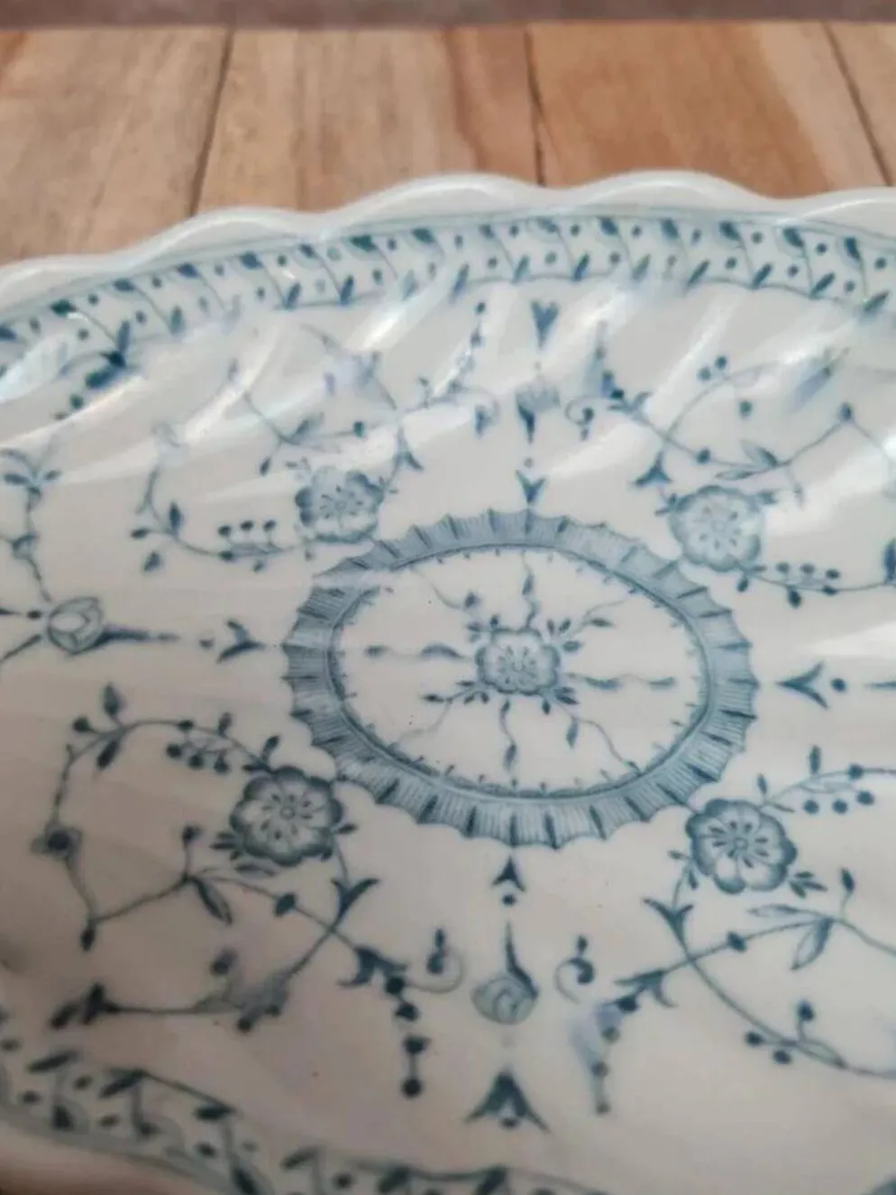 Ravier ancien anglais L. Straus & Sons – décor bleu Imperial
