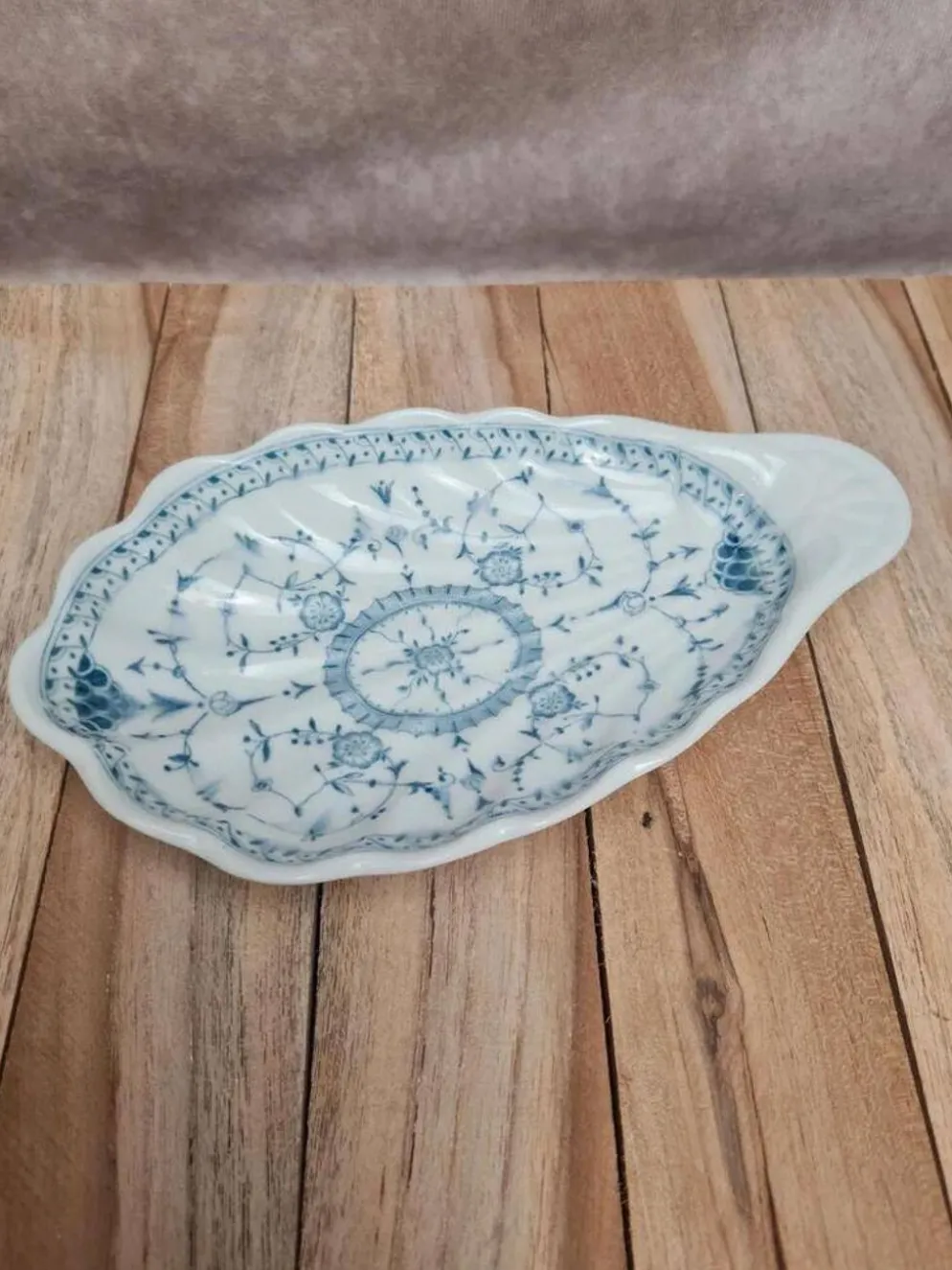 Ravier ancien anglais L. Straus & Sons – décor bleu Imperial