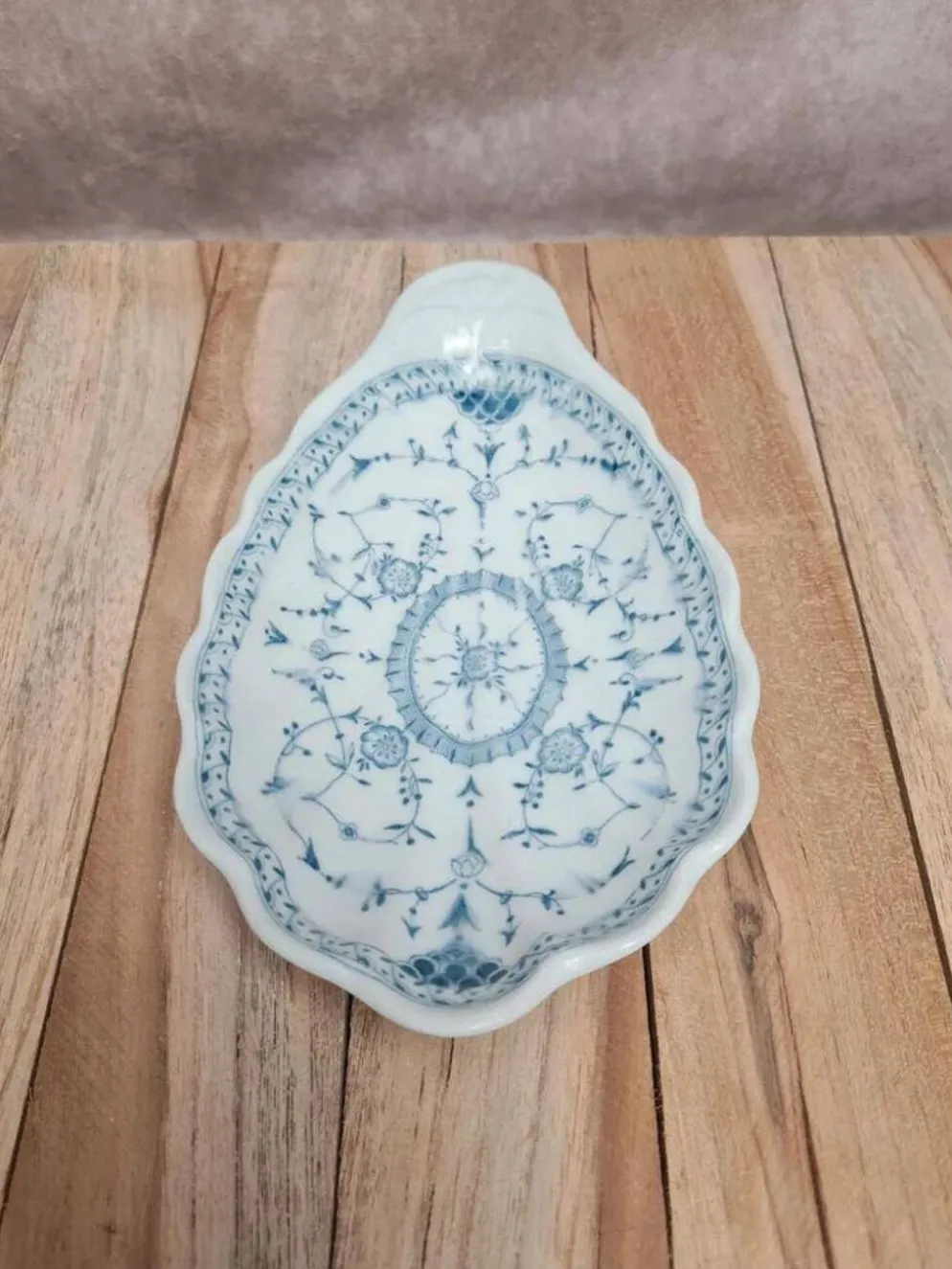 Ravier ancien anglais L. Straus & Sons – décor bleu Imperial
