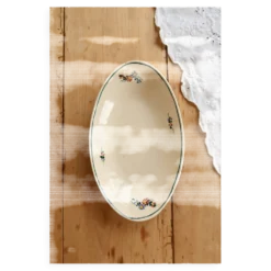 Ravier ancien en terre de fer Creil et Montereau – décor fleuri