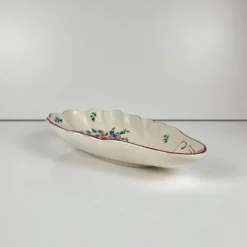 Ravier coquillage KG Lunéville, modèle "Réverbère", motif rose