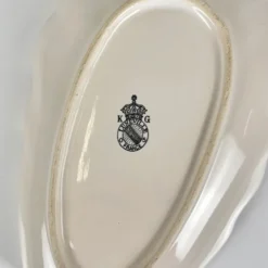 Ravier coquillage KG Lunéville, modèle "Réverbère", motif rose