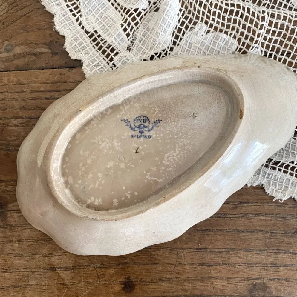 Ravier en terre de fer coquille Jules Vieillard, service "Louis XV"