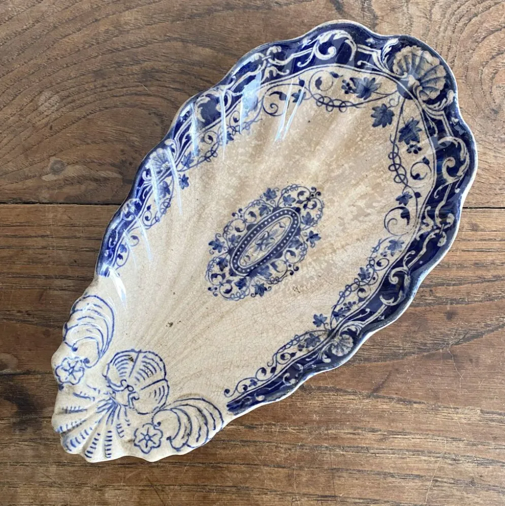 Ravier en terre de fer coquille Jules Vieillard, service "Louis XV"