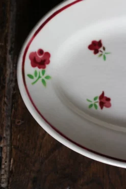 Ravier fleurs rouges Mireille Bandonviller Art Deco