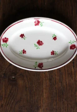 Ravier fleurs rouges Mireille Bandonviller Art Deco