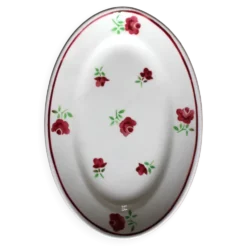 Ravier fleurs rouges Mireille Bandonviller Art Deco