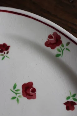 Ravier fleurs rouges Mireille Bandonviller Art Deco