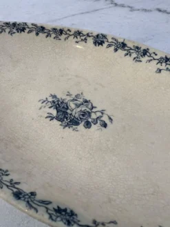 Ravier Gien décor floral bleu 24cm