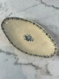 Ravier Gien décor floral bleu 24cm