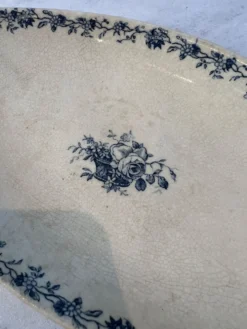 Ravier Gien décor floral bleu 24cm