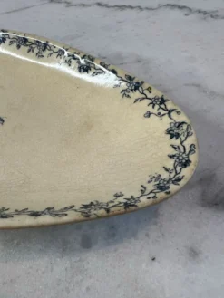 Ravier Gien décor floral bleu 24cm