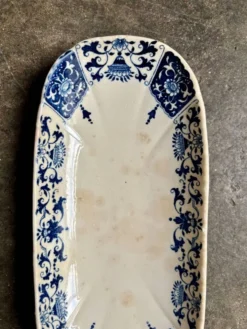 Ravier Gien en terre de fer bleue, service "Ibis bleu"