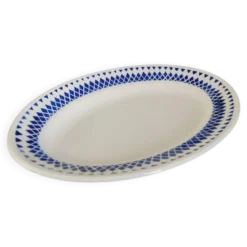 Ravier porcelaine Badonviller motif losange