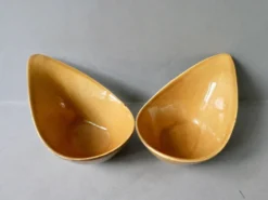 2 raviers en céramique Salins France, modèle Duras, années 60