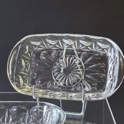 2 raviers/ramequins en verre transparent à oreilles en très bon état