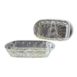 2 raviers/ramequins en verre transparent à oreilles en très bon état