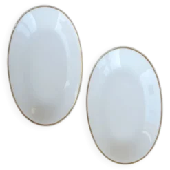 Raviers vintage en porcelaine blanche et liseré doré