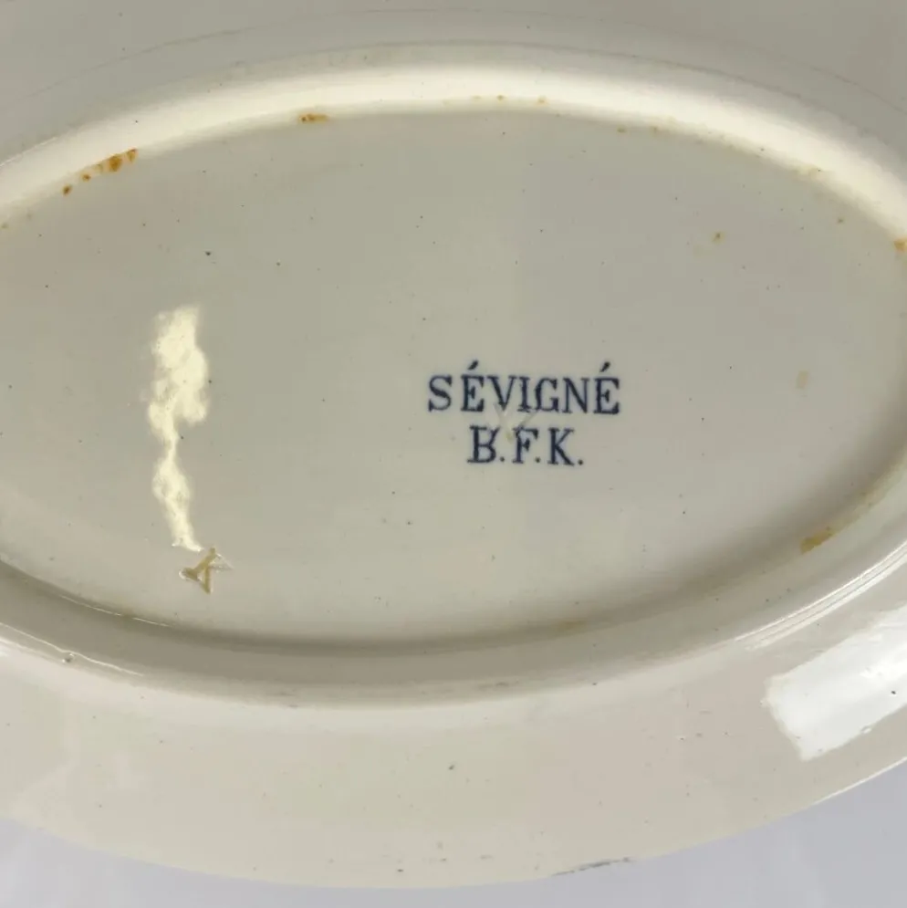 Ravier terre de fer BFK (Boch Frères Keramis), modèle "Sévigné", Belgique, début XXe