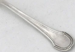 Ravinet d'Enfert 6 cuillères à moka argent massif Minerve, godrons Art Déco