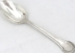 Ravinet d'Enfert 6 cuillères à moka argent massif Minerve, godrons Art Déco