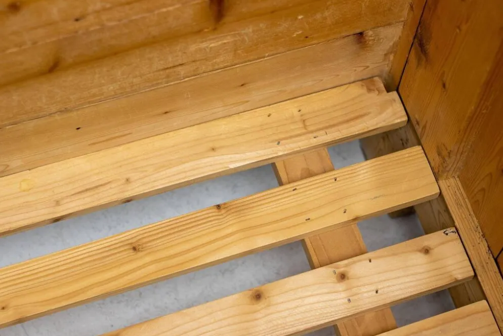 Reclaimed wood bench by Piet Hein Eek
