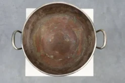 Refroidisseur à champagne en argent massif Art déco avec surface patinée, France années 1920.
