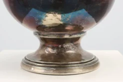Refroidisseur à champagne en argent massif Art déco avec surface patinée, France années 1920.
