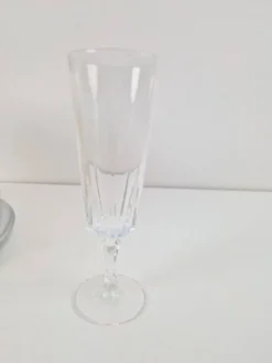 Refroidisseur à champagne en laiton avec porte-verres et flûtes en cristal par Hans Turnwald pour Freddotherm, Allemagne, années 1960, ensemble de 7.