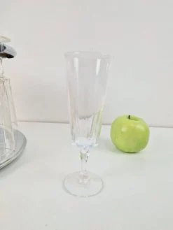 Refroidisseur à champagne en laiton avec porte-verres et flûtes en cristal par Hans Turnwald pour Freddotherm, Allemagne, années 1960, ensemble de 7.