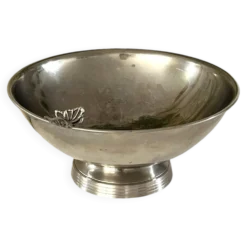 Refroidisseur de Champagne Papillon, Papillon en métal argenté vintage français