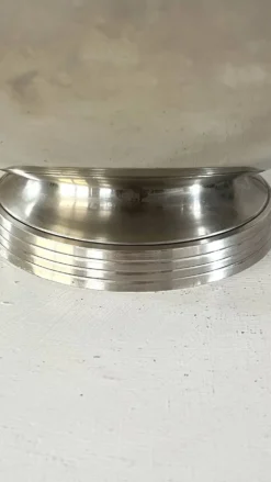 Refroidisseur de Champagne Papillon, Papillon en métal argenté vintage français