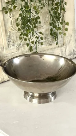 Refroidisseur de Champagne Papillon, Papillon en métal argenté vintage français
